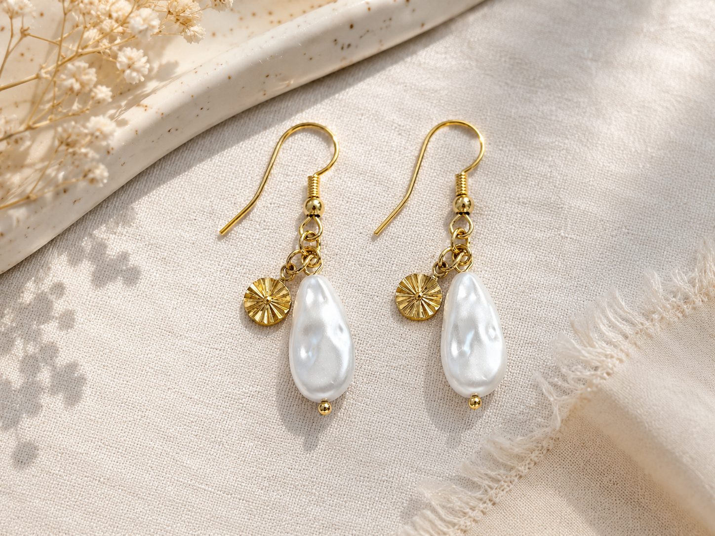Boucle d'oreilles nacre