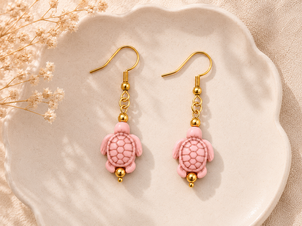 Boucle d'oreilles tortue